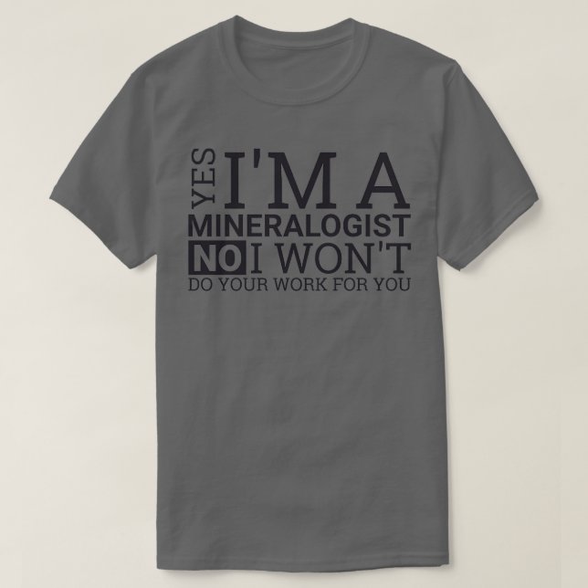 Camiseta trabajo mineralogista mineralogyquot 3 (Diseño del anverso)