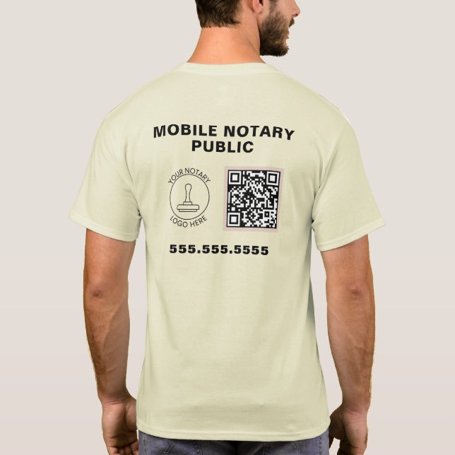 Camiseta Trabajo notarial sobre el logotipo profesional de  (Reverso)