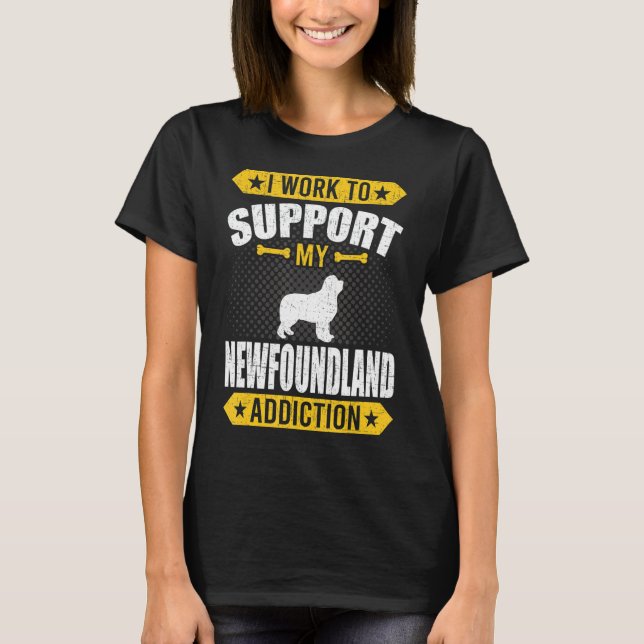 Camiseta Trabajo Para Apoyar A Mi Perro De Adicción De Terr (Anverso)