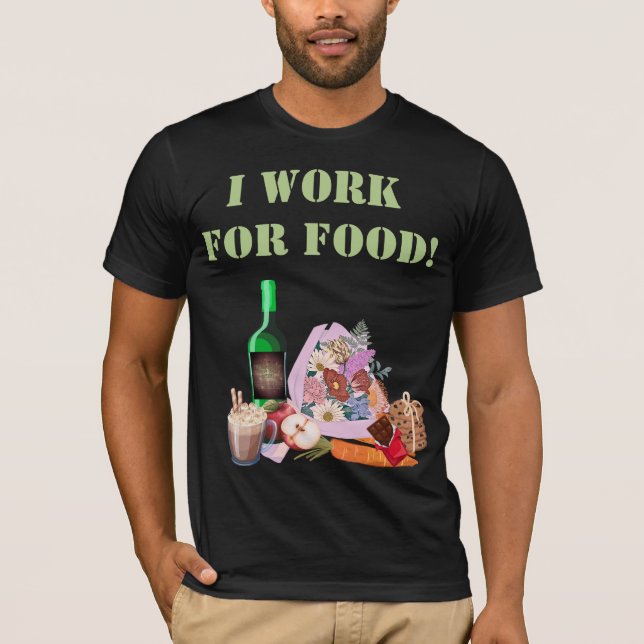 CAMISETA TRABAJO PARA COMIDA (Anverso)
