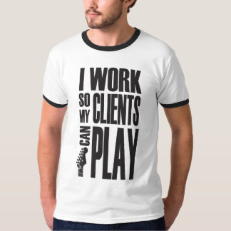 Camiseta Trabajo para que los clientes puedan jugar