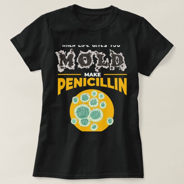 Camiseta Trabajo químico Hacer Química de Microbiología Pen (Diseño del anverso)