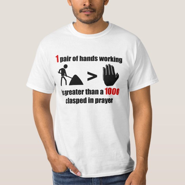Camiseta Trabajo > rezo - para hombre (Anverso)