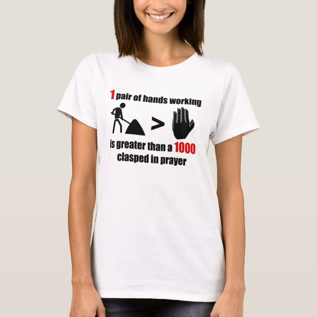 Camiseta Trabajo > rezo - para mujer (Anverso)