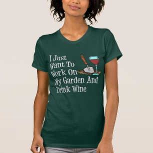 Camiseta Trabajo sobre el vino del jardín y de la bebida