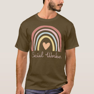 Camiseta Trabajo social del leopardo del arcoiris