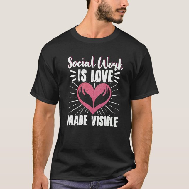 Camiseta Trabajo Social Escolar Mes De Corazón Manos Trabaj (Anverso)