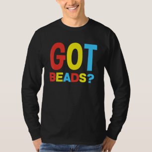 Camiseta Trabajos de cuentas con cuentas Bordado a mano Art