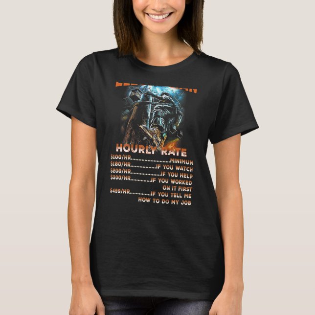Camiseta Trabajos de Electrician Hourcian Rate Electrical L (Anverso)