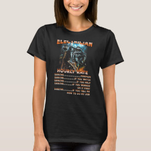 Camiseta Trabajos de Electrician Hourcian Rate Electrical L