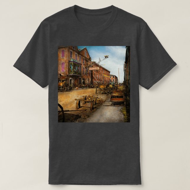 Camiseta Trabajos de hierro vulcano del Archibald Steampunk (Diseño del anverso)