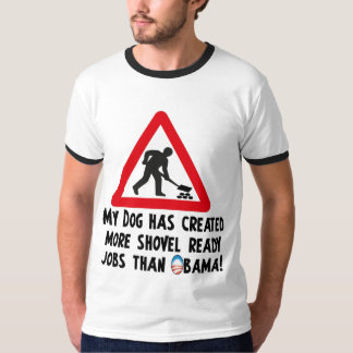 Camiseta Trabajos listos de la pala - Obama anti