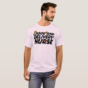 Camiseta Trabajos y enfermeras de parto florales retro - RN