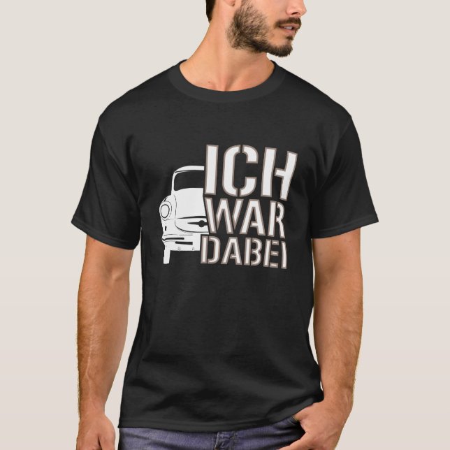 Camiseta Trabi DDR, Ich war dabei Geschenk (Anverso)