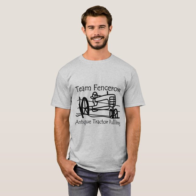 Camiseta Tracción antigua del tractor de Fencerow del (Anverso completo)