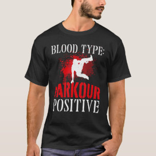 Camiseta Traceur de rastreo libre de parkour tipo de sangre