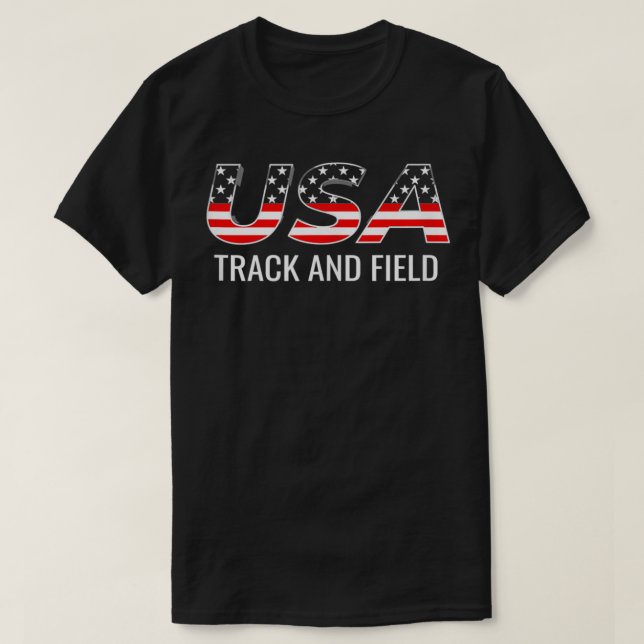 Camiseta Track and Field American Flag Estados Unidos 4 de  (Diseño del anverso)