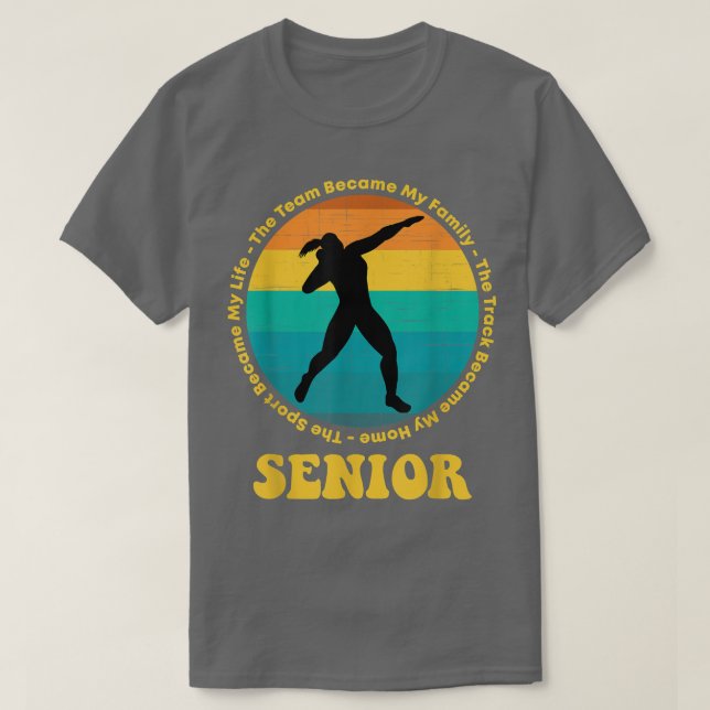Camiseta Track and Field Senior Night Shot Put Thrower  (Diseño del anverso)