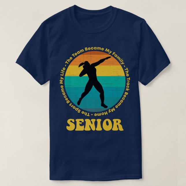 Camiseta Track and Field Senior Night Shot Put Thrower1180 (Diseño del anverso)