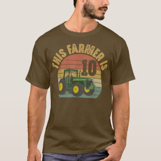 Camiseta Tractor 10 cumpleaños 10 años agricultores