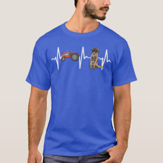 Camiseta Tractor agrícola Leonberger Heartbeat Dog Lover