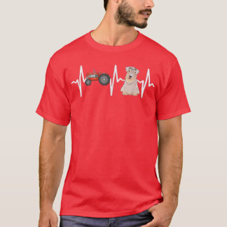 Camiseta Tractor agrícola Sealyham Terrier Heartbeat Dog Lo