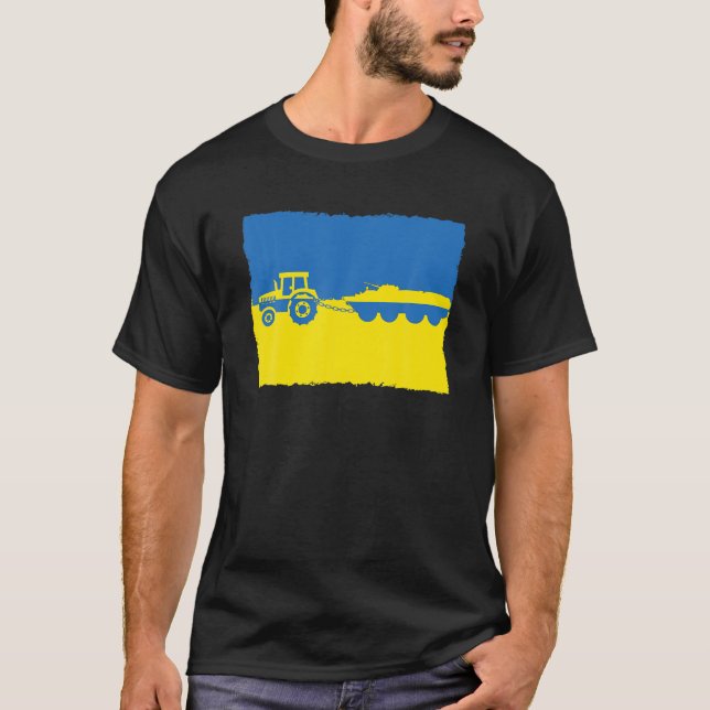 Camiseta Tractor agricultor de Ucrania robando una diversió (Anverso)