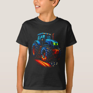 Camiseta Tractor Americano - Granjero Patriótico Bandera de