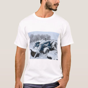 Camiseta - Tractor azul clásico vintage "SnowIn"