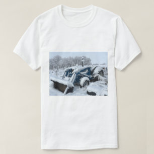 Camiseta - Tractor azul clásico vintage "SnowIn"