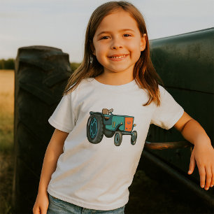 Camiseta Tractor Azul Vintage Vida en la Granja