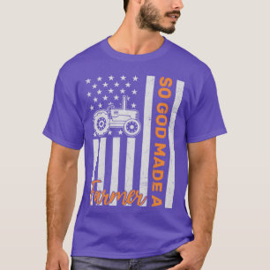 Camiseta Tractor Bandera Americana Granjero