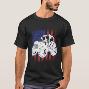 Camiseta Tractor Bandera Americana Granjero Patriótico