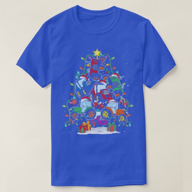 Camiseta Tractor Camión de Navidad Árbol ligero Tractor Ug (Diseño del anverso)