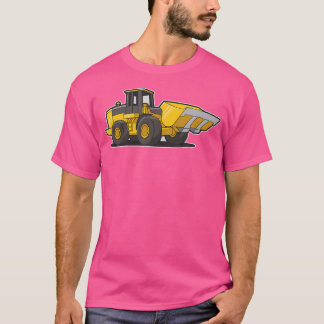 Camiseta Tractor cargador frontal de construcción para adul