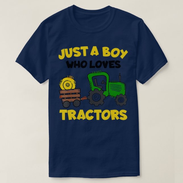 Camiseta Tractor Costume Niños Pequeños Solo Un Niño Que Am (Diseño del anverso)