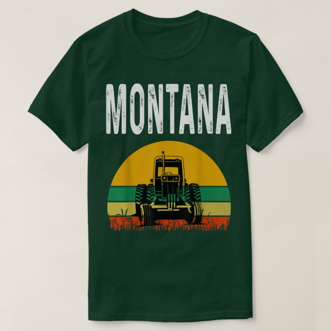 Camiseta Tractor de agricultura de grano de trigo de Montan (Diseño del anverso)