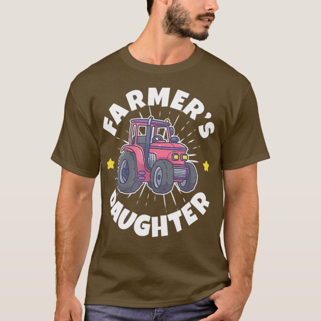 Camiseta Tractor de agricultura para la hija de agricultore (Anverso)