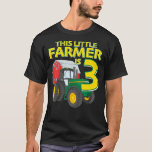 Camiseta Tractor de agricultura verde de 3 años Farme del p