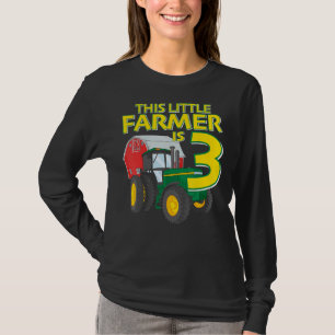 Camiseta Tractor de agricultura verde de 3 años Farme del p