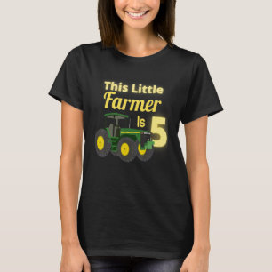 Camiseta Tractor de agricultura verde de 5 años Farme del p
