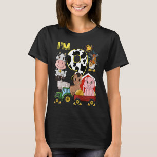 Camiseta Tractor de animales de granja 9 años de edad