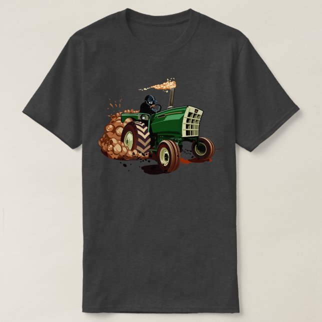 Camiseta tractor de carreras de toques (Diseño del anverso)
