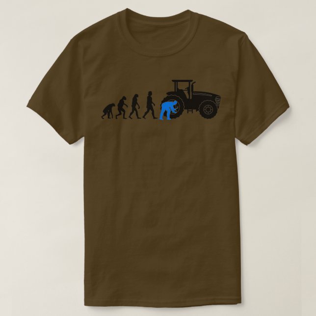 Camiseta Tractor de Evolución Mecánica de Máquina Agrícola  (Diseño del anverso)