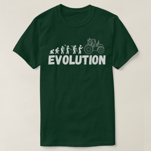 Camiseta tractor de evolución regalo divertido de diseño tr (Diseño del anverso)