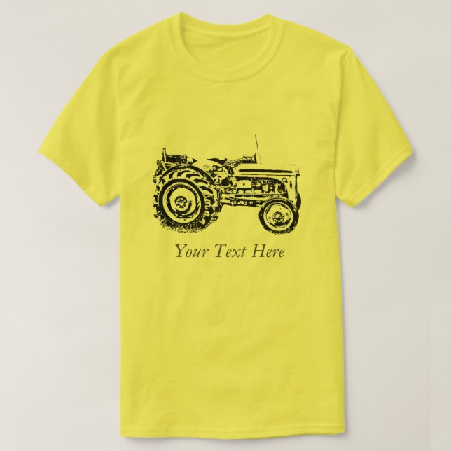 Camiseta Tractor de fergison de massey gris de época en bei (Diseño del anverso)