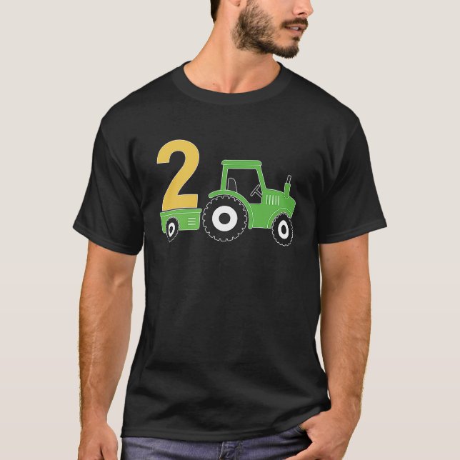 Camiseta Tractor de granja 2º cumpleaños Parte de cumpleaño (Anverso)