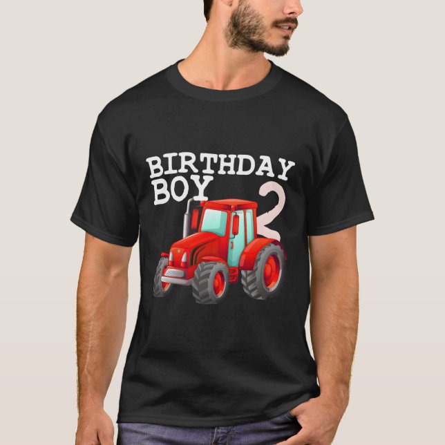 Camiseta Tractor De Granja 2º Fiesta De Cumpleaños De Dos A (Anverso)