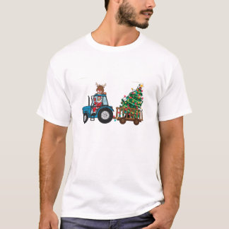 Camiseta Tractor de granja de Navidad Xmas