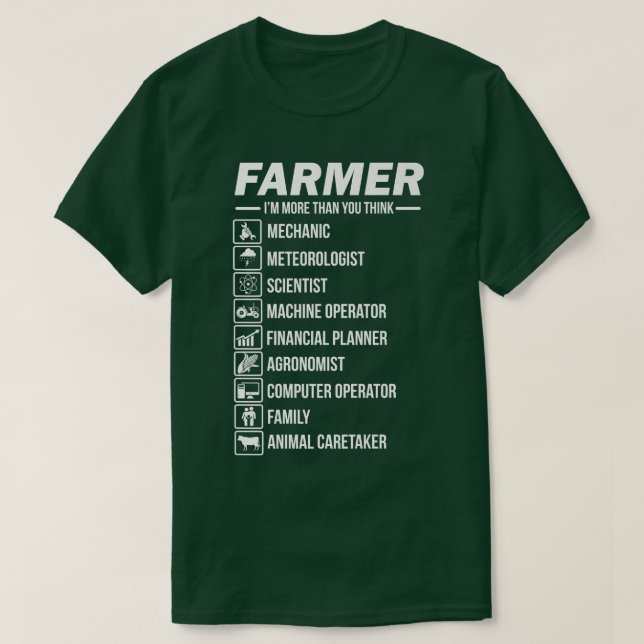 Camiseta Tractor de Granja Orgánica Agrícola Agrícola (Diseño del anverso)
